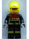 Minifig No: cty2043 Name: Fire - Male, Black Jacket and Legs with Reflective Stripes and Red Collar, Neon Yellow Flight Helmet, Trans-Clear Visor Minifig No: cty2043 Name: Fire - Male, Black Jacket and Legs with Reflective Stripes and Red Collar, Neon Yellow Flight Helmet, Trans-Clear Visor