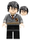 Minifig No: dim036  Name: Harry Potter, Gryffindor Stripe and Shield Torso, Black Legs, Tousled Hair
