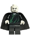 Minifig No: dim037  Name: Lord Voldemort - White Head, Black Cape, Green Robe Lines