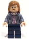 Minifig No: dim046  Name: Hermione Granger - Sand Blue Jacket over Bright Pink Hoodie