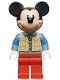 Minifig No: dis072  Name: Mickey Mouse - Tan Safari Vest, Medium Blue Shirt