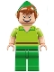 Minifig No: dis087  Name: Peter Pan - Minifigure, Bright Green Legs