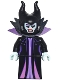 Minifig No: dis127  Name: Maleficent - Minifigure, Black and Medium Lavender Collar