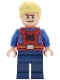 Minifig No: dis207  Name: Main Street, U.S.A. Park Guest - Male, Red Spider-Man Top, Dark Blue Legs
