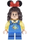 Minifig No: dis208 Name: Main Street, U.S.A. Park Guest Child - Girl, Blue Overalls with Flounder, Blue Short Legs Minifig No: dis208 Name: Main Street, U.S.A. Park Guest Child - Girl, Blue Overalls with Flounder, Blue Short Legs