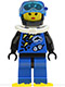 Minifig No: div002a  Name: Divers - Blue, Female, Yellow Flippers