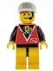 Minifig No: div008  Name: Divers - Control 1, Yellow Legs with Black Hips, White Cap