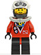 Minifig No: div015  Name: Divers - Red Diver 2, Black Legs with Red Hips, Black Helmet, Brown Bangs, Stubble