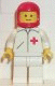 Minifig No: doc011  Name: Doctor - Straight Line, White Legs, Red Classic Helmet