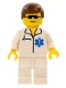 Minifig No: doc014  Name: Doctor - EMT Star of Life, White Legs, Brown Male Hair, Sunglasses