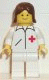 Minifig No: doc018  Name: Doctor - Straight Line, White Legs, Brown Female Hair