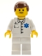 Minifig No: doc027  Name: Doctor - EMT Star of Life Button Shirt, White Legs, Reddish Brown Male Hair