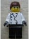 Minifig No: doc028  Name: Doctor - Stethoscope with 4 Side Buttons, Black Legs, Glasses, Reddish Brown Male Hair