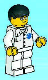 Minifig No: doc032 Name: Doctor - EMT Star of Life Button Shirt, White Legs, Black Male Hair, Glasses Minifig No: doc032 Name: Doctor - EMT Star of Life Button Shirt, White Legs, Black Male Hair, Glasses