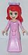 Minifig No: dp004  Name: Ariel, Human - Bright Pink Dress with White Stars, Lavender Bow