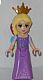 Minifig No: dp006  Name: Rapunzel - Mini Doll, Magenta and Medium Azure Bows, Pearl Gold Tiara