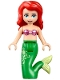 Minifig No: dp037  Name: Ariel, Mermaid (Light Nougat) - Metallic Pink Shell Bra Top, Bright Green Tail with Star and Filigree, Medium Azure Eyes