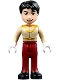 Minifig No: dp052  Name: Prince Charming - Dark Tan Top, Striped Trousers