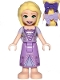 Minifig No: dp103a  Name: Rapunzel - Mini Doll, Dark Purple and Lavender Bows