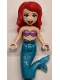 Minifig No: dp189  Name: Ariel, Mermaid (Light Nougat) - Medium Lavender Shell Bra Top, Dark Turquoise Tail, Medium Blue Eyes