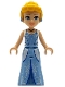 Lego part: Cinderella - Bright Light Blue and Metallic Light Blue Dress, Bright Light Orange Hair