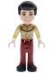 Lego part: Prince Charming - Mini Doll, Tan Shirt, Medium Nougat Mouth