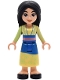 Minifig No: dp226 Name: Mulan - Yellowish Green and Bright Light Yellow Robe, Black Shoes, Wide Grin with Corner Indents Minifig No: dp226 Name: Mulan - Yellowish Green and Bright Light Yellow Robe, Black Shoes, Wide Grin with Corner Indents
