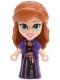 Minifig No: dp228  Name: Anna - Micro Doll, Dark Purple Dress