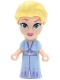 Minifig No: dp230  Name: Elsa - Micro Doll, Bright Light Blue Dress, Open Mouth Smile