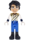 Minifig No: dp256  Name: Prince Eric - Medium Tan, Uniform with Gold Epaulettes, Blue Trousers
