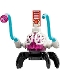 Minifig No: drm095  Name: Cyber Brain Spider - 4 Legs, Medium Azure Appendages, Black Claws