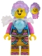 Minifig No: drm111  Name: Izzie - Satin Trans-Clear Armor with Satin Trans-Light Blue Gem