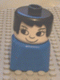 Minifig No: dupfig031 Name: Duplo 2 x 2 x 2 Figure Brick Early, Female on Blue Base, Black Hair, Eyelashes, Nose Minifig No: dupfig031 Name: Duplo 2 x 2 x 2 Figure Brick Early, Female on Blue Base, Black Hair, Eyelashes, Nose