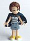 Minifig No: elf009  Name: Emily Jones, Sand Blue Shorts - with Cape
