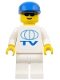 Minifig No: ext011  Name: TV Logo Large Pattern, White Legs, Blue Cap