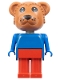Minifig No: fab1a  Name: Fabuland Bear - Bernard Bear, Red Legs, Blue Top and Arms