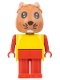 Minifig No: fab3a  Name: Fabuland Rabbit - Rufus Rabbit, Brown Head, Red Legs and Arms, Yellow Top