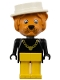 Minifig No: fab7g  Name: Fabuland Lion - Lionel Lion (Mayor), with Necklace and White Hat