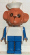 Minifig No: fab8h  Name: Fabuland Figure Monkey 3 with White Sailor Hat and Blue Legs