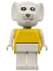 Minifig No: fab9f  Name: Fabuland Mouse - Marjorie Mouse, White Head and Legs, Yellow Top