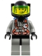 Minifig No: fire002  Name: Fire - City Center 2, Light Gray Legs with Black Hips, Black Breathing Helmet, Blue Air Tanks
