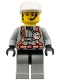 Minifig No: fire003  Name: Fire - City Center 2, Light Gray Legs with Black Hips, White Cap