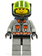 Minifig No: fire007  Name: Fire - City Center 4, Light Gray Legs with Black Hips, Black Breathing Helmet 2