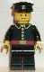 Minifig No: firec008 Name: Fire - Classic, Black Hat, Captain Minifig No: firec008 Name: Fire - Classic, Black Hat, Captain