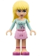 Minifig No: frnd0003 Name: Friends Stephanie - Bright Pink Skirt, Light Aqua Long Sleeve Top Minifig No: frnd0003 Name: Friends Stephanie - Bright Pink Skirt, Light Aqua Long Sleeve Top