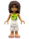 Minifig No: frnd0004  Name: Friends Andrea - White Cropped Trousers, Lime Halter Neck Top