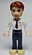 Minifig No: frnd0019  Name: Friends Peter - Dark Blue Trousers, White Shirt and Red Tie, Dark Tan Shoes