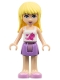 Minifig No: frnd002  Name: Friends Stephanie, Medium Lavender Skirt, White Top