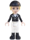 Minifig No: frnd0020  Name: Friends Katharina - Black Riding Jacket, Black Riding Helmet