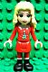 Minifig No: frnd0029  Name: Friends Christina - Red Skirt and Leggings, Red Long Sleeve Christmas Top